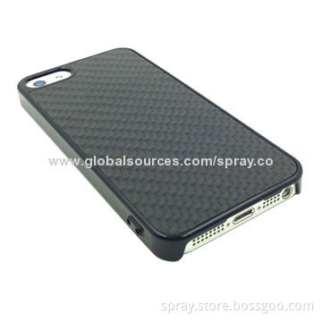 Carbon Fiber Case for iPhone 5S, PC with Carbon on Back, Scratch-resistant and UV Coating